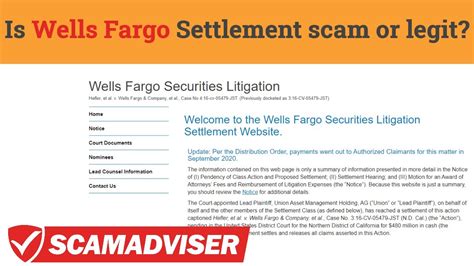 " My advice to you is to not cash the check. . Wells fargo settlement check in mail